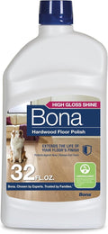 Bona Hardwood Floor Polish - High Gloss Shine for Wood Floors - 32 fl oz | Protects & Renews Dull Flooring