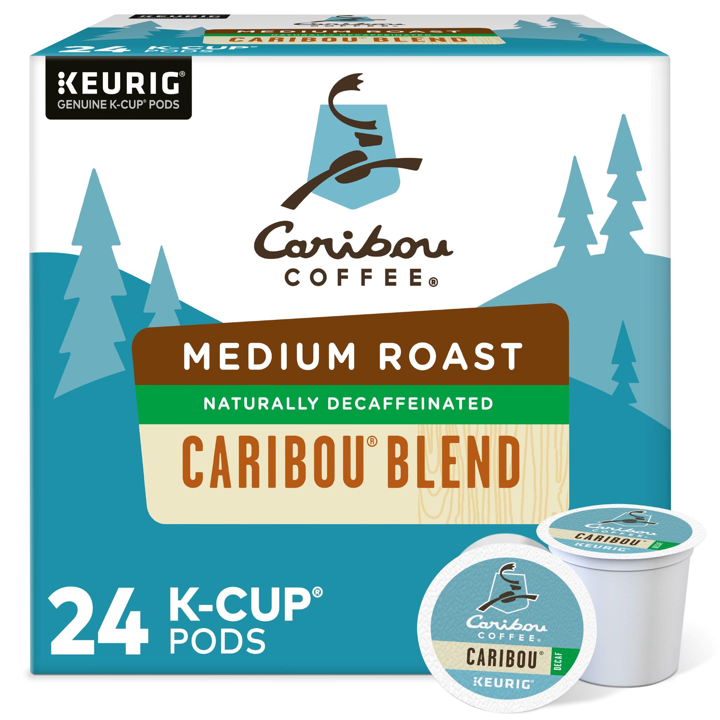 Caribou Coffee, Caribou Blend Decaf, K-Cup Portion Pack for Keurig K-Cup Brewers, 24-Count
