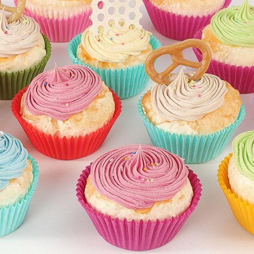Caperci Jumbo Cupcake Liners - Extra Large 300-Count, Odorless & Food Grade Grease-Proof Paper