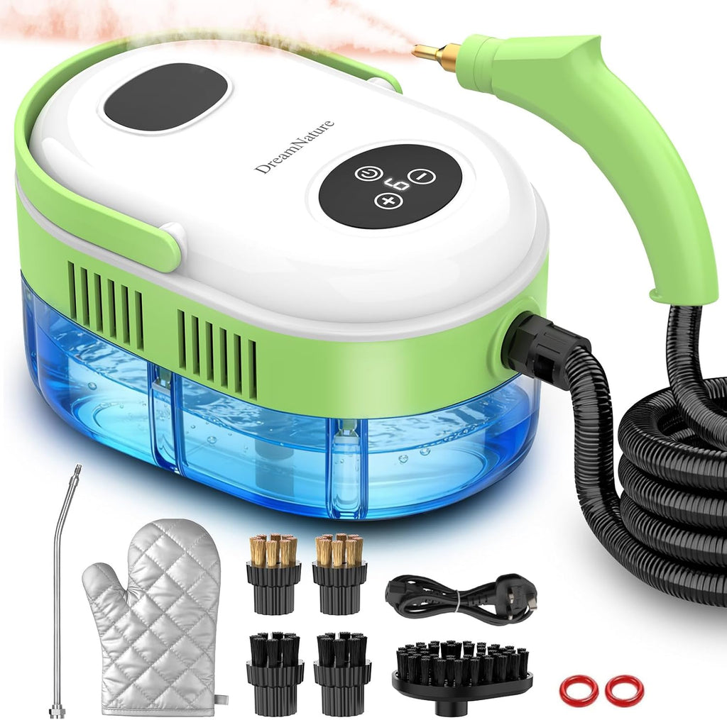 Skiennix 10-in-1 Steam Cleaner - High Temperature & Pressure, Fast Heating, 37.19oz Tank for Home & Car Cleaning