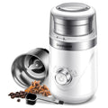 SHARDOR Electric Super Silent Blade Coffee Grinder, Timed Grind Control Rotary Knob, Adjustable Coarse to Fine for Coffee Beans, Spices & Herbs, with 2 Removable Stainless Steel Bowl, Brown