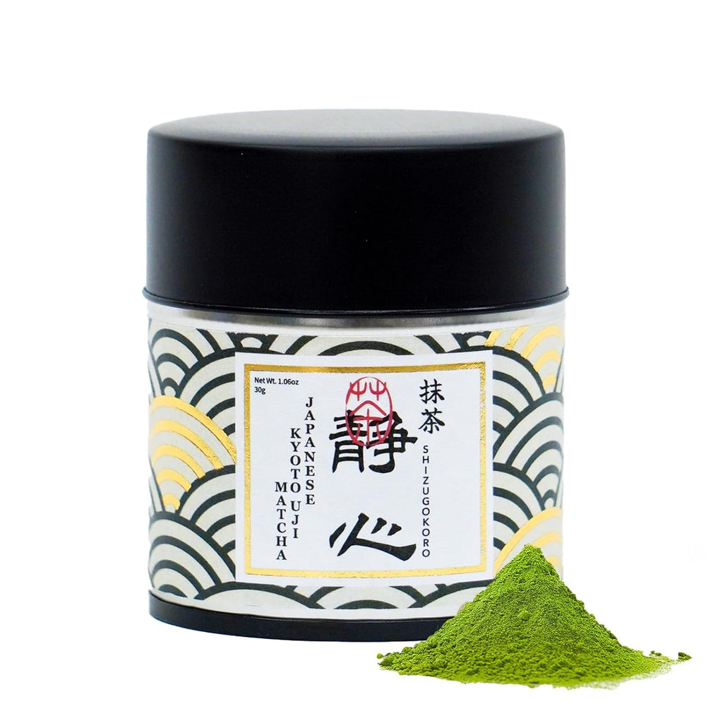 SHIZUGOKORO Authentic Japanese Matcha Green Tea Powder - Ceremonial Grade - Uji Kyoto - 30g (1.06oz)