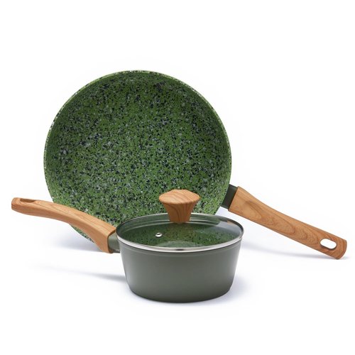 2-Piece Nonstick Cookware Set: 10.25" Egg Pan & 1.4QT Saucepan | 100% Non-Toxic (PFAS/PFOA Free), Dishwasher Safe | The Ultimate Space-Saver for Studio, Dorm & First Apartment