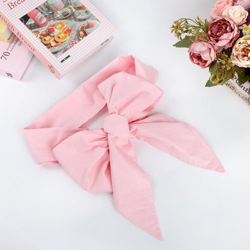 Man Fai Sky Newborn Swaddle Sash, Soft Cotton Bow Decorative Strap for Swaddles, Adorable Maternity Bow Sash, 70x5.5 Inch, Pink