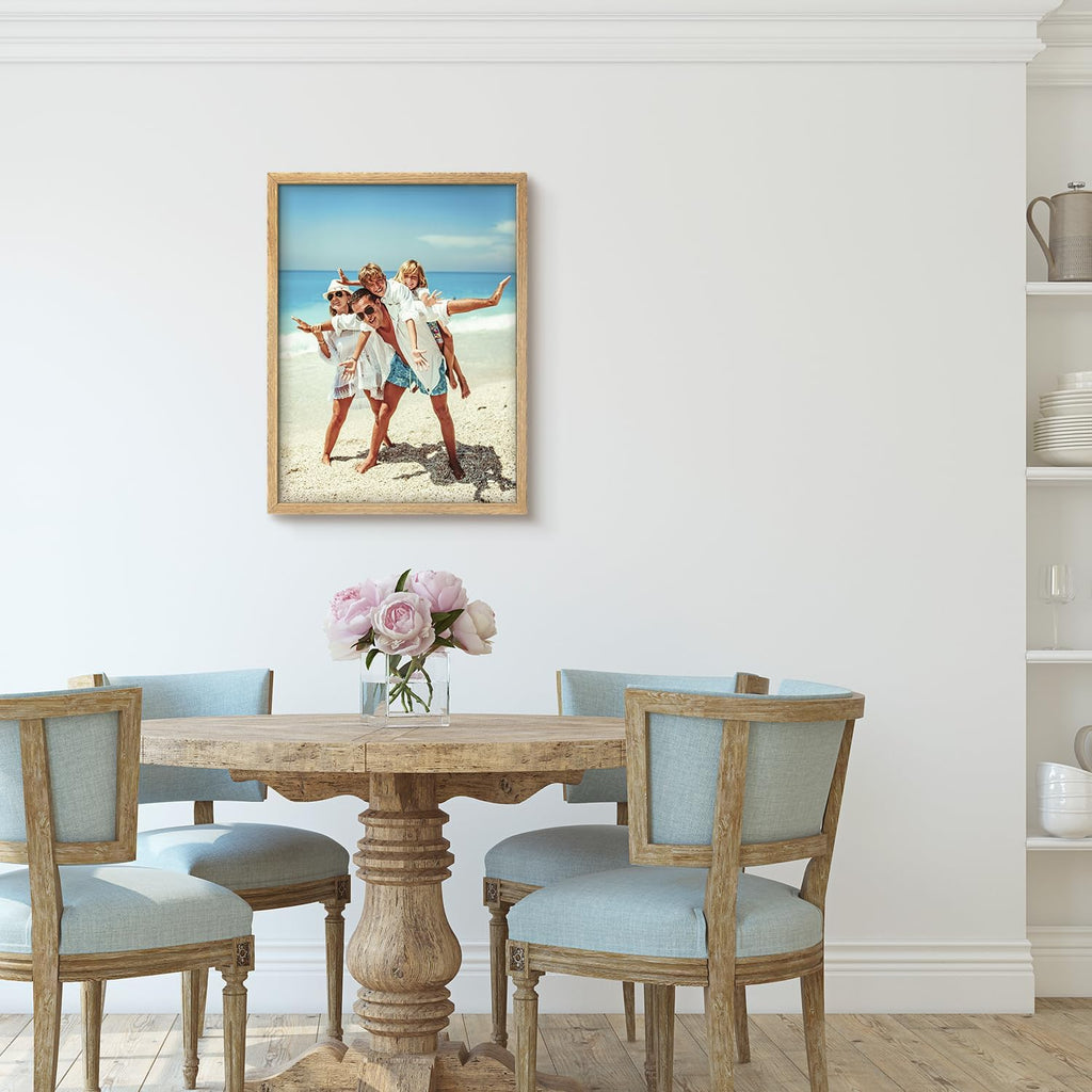 Wall26 Custom Framed Poster - Stylish Wall Art for Living Room & Bedroom | Ready to Hang - 12"x16" Natural