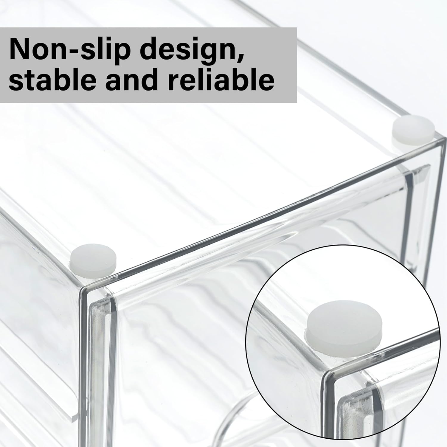 Prsildan Acrylic Drawer Organizer - 17 Clear Stackable Drawers for Craft, Makeup & Jewelry Storage