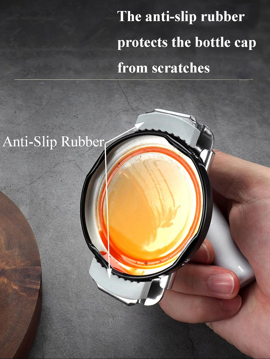 Skiennix Jar Opener for Seniors - Easy Twist Adjustable Lid Gripper | Perfect for Arthritis & Weak Hands (Wood Handle)