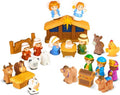 COOLTUNE Nativity Set for Kids - 25-Piece Christmas Playset with Soft Rubber Figures for Ages 1-6