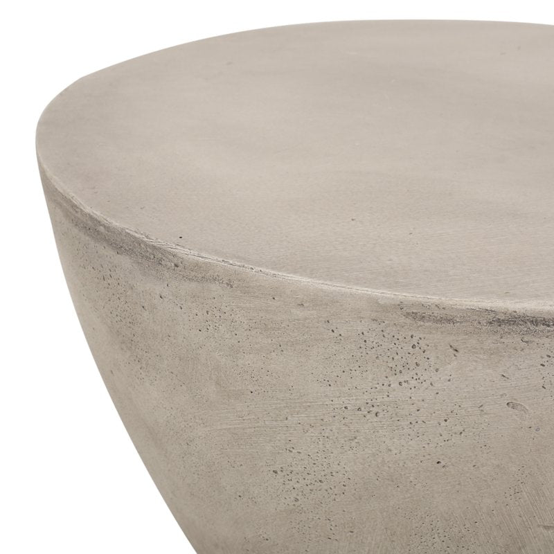 Lightweight Outdoor Concrete Side Table - Hourglass Design