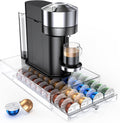 Skiennix Coffee Pods Holder - Acrylic Drawer for Nespresso Vertuo & Dolce Gusto | 40 Pods Storage Solution