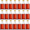 Dandat 24 Pack 6 oz Clear Glass Liquor Bottles With Cork lids Bulk Homebrewing Empty Bottles for Whiskey, Wine, Drinks Oil Vinegar, Vodka, Limoncello, Beverages, Liqueurs, and Alcohol (Gold)