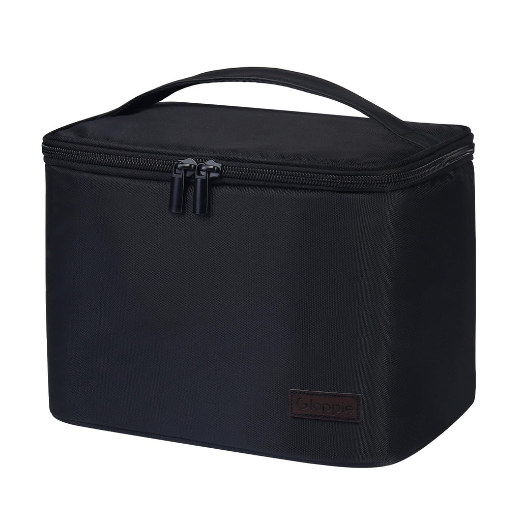 Gloppie Insulated Lunch Bag Lunch Box for Men Women Lunchbox Cooler Bag for Work Picnic, Idea for Gift, Black