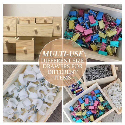 Gkesgm Wooden Countdown to Christmas Advent Calendar, Storage Organizer with 24 Drawers, Jewelry Box, Desktop Organizer, DIY Unfinished Wood Set of 2 Refillable Wooden Advent