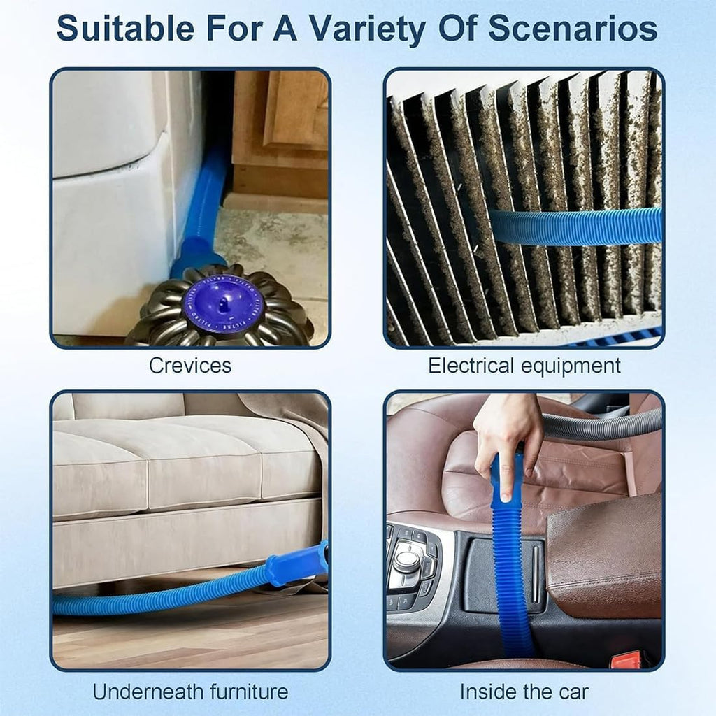 Skiennix Dryer Vent Cleaning Kit - Universal Lint Vacuum Attachment with Flexible Hose & Brush | Quick Lint Removal