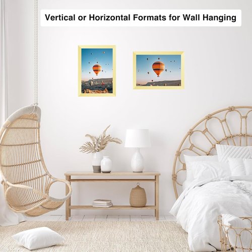 JCJMY 7x10 Picture Frame - Elegant Gold Design for Wall or Tabletop Display | Mount Horizontally or Vertically