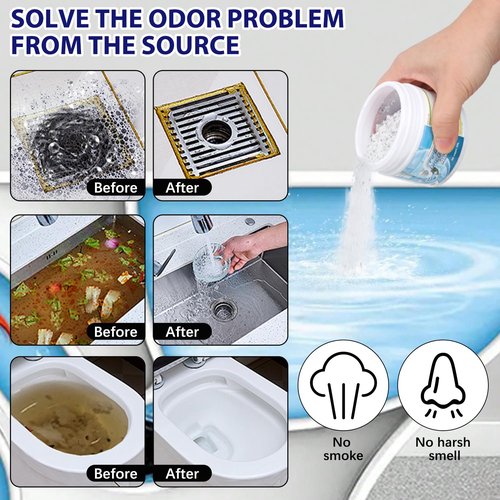 Sink Drain Hair Clog Remover Cleaner, Powerful Unclogging Sink Hair Cleaner, Bathroom Shower Pipeline Dredging Agent, Drain Opener for Kitchen (260g)
