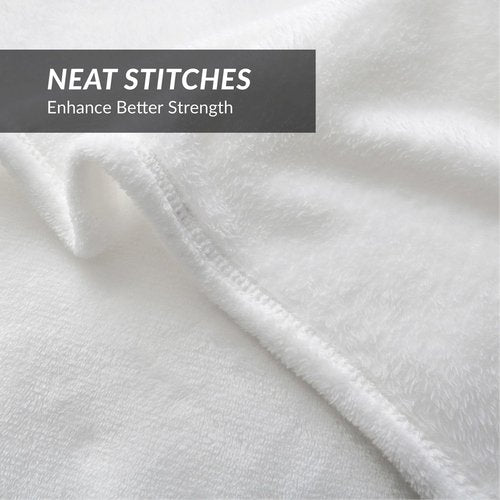 Bedsure GentleSoft Fleece Blanket - King Size White Plush Cozy Microfiber, 108x90 Inches