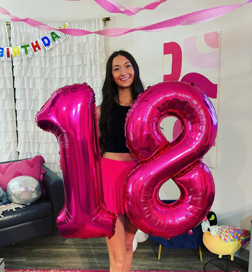 Number 8 Balloon - Hot Pink 40 Inch Birthday Decoration for Girls | Perfect 8th Birthday Party Supplies