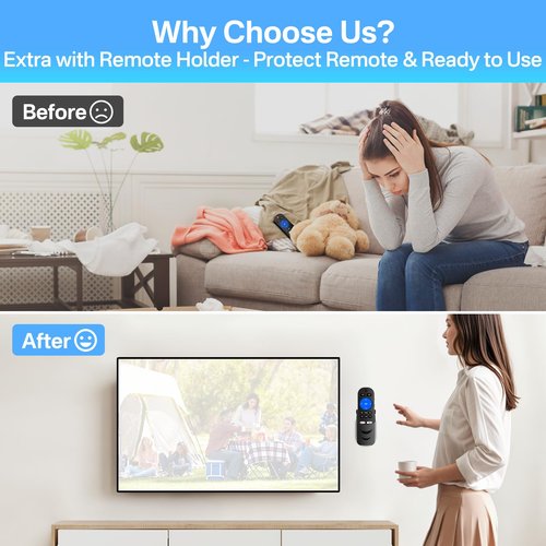 Metal Streaming Device Holder for Roku Ultra Mount with Remote Holders (Compatible with All Models) - Space Saving Mount for Roku Ultra Holder to Mounted Back of TV or On The Wall