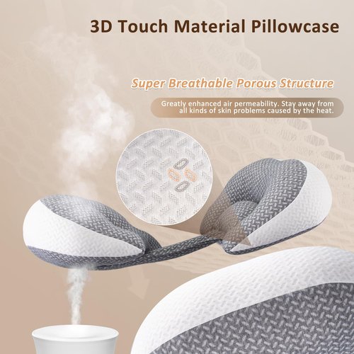 Chilling Home Pregnancy Pillow for Sleeping Portable, Maternity Pillow for Side Sleeper, Travel Wedge Pillow, Body Pillow Support for Back, Belly, with Removable Cover, Pink