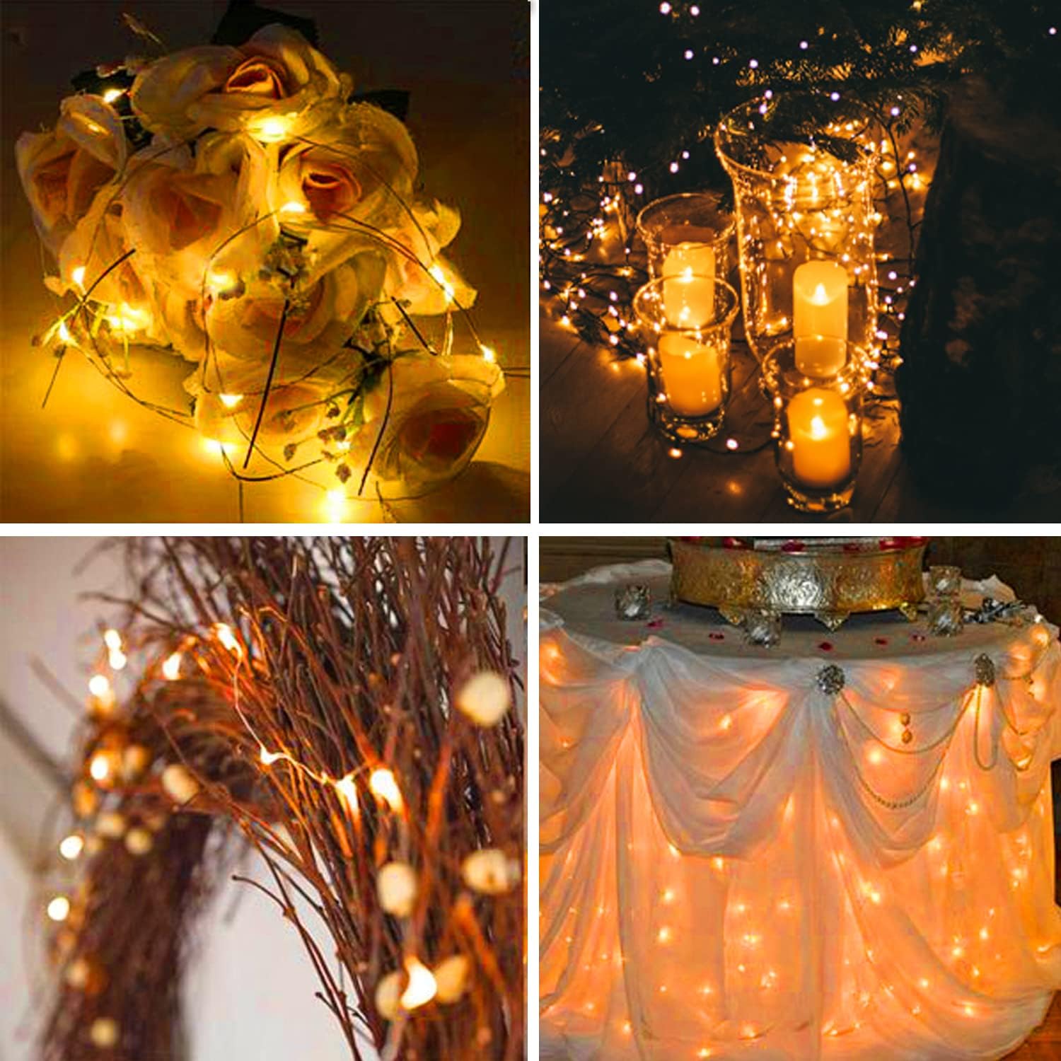 Yiaht 12 Pack Fairy Lights - Battery Operated 7 Feet String Lights | Waterproof Silver Wire for Bedroom & Party Decor