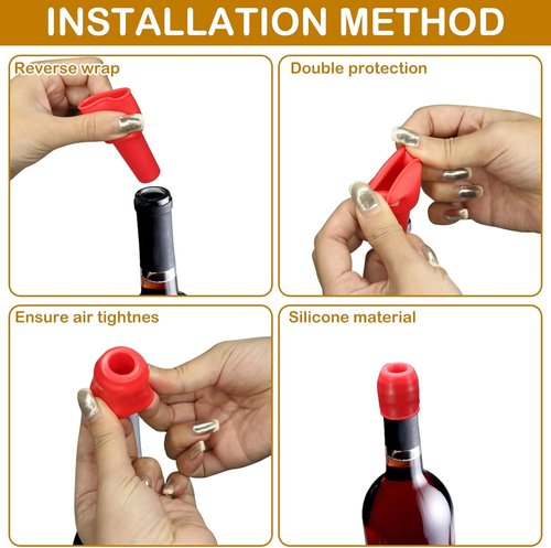 16Pcs Silicone Wine Seal Stopper, Silicone Elastic Wine Stopper Reusable Sparkling Wine Bottle Stopper, Keep-Wine-Fresh Sparkling Wine Bottle Stopper for Home Party Beer Champagne