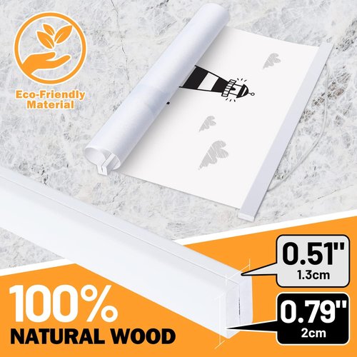 Benjia Magnetic Light Wood Poster Frame - 20x24, 20x28, 20x27 Sizes | Easy Wall Hanging Kit (1 Pack, White)
