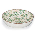Ronanemon Large Serving Bowls, 78 Oz Extra Large Salad Bowl, Green Floral Pattern Design Decorative Bowls for Salad, Fruit, Pasta and Dinner, Serving Dishes for Party, Dishwasher & Microwave Safe