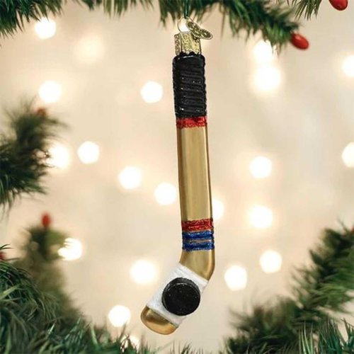 Old World Christmas Hockey Stick Glass Blown Ornaments for Christmas Tree