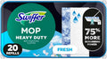 Swiffer Heavy Duty Mop Refills - Multi-Surface Cleaning Cloths with Outdoor Fresh Scent | 20 Count