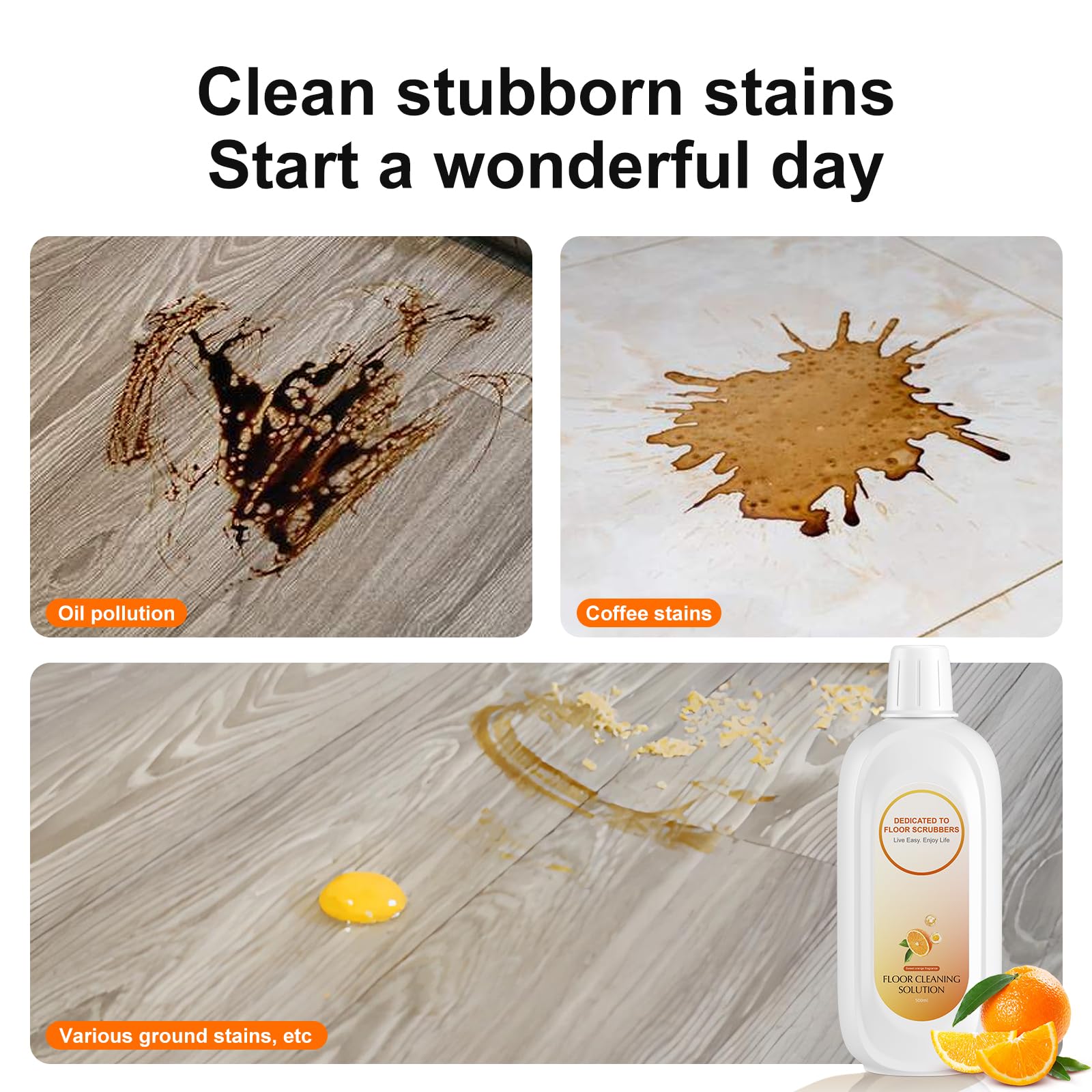 Nukisa Floor Cleaning Solution Compatible With Tineco, Deep Cleans for Multiple Hard Floors, Suitable With All Robot Vacuums with Mopping and Cordless Wet/Dry Vacuum Mop (Sweet Orange 2 Bottle)