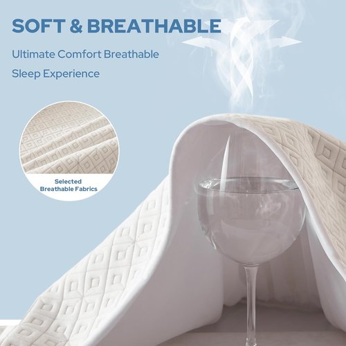 BEDLORE Twin Mattress Protector - Waterproof, Noiseless Cover with Stretchable Pockets | Soft & Breathable, Machine Washable (White)