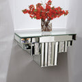 ST3000 Mirrored Floating Wall Shelf, Silver Mirror Crushed Diamond Decorative Wall Shelf for Home Decoration Crystal Diamond Art Décor Accent Piece Showcase, 14.3" L×5.5" W×7.6" H