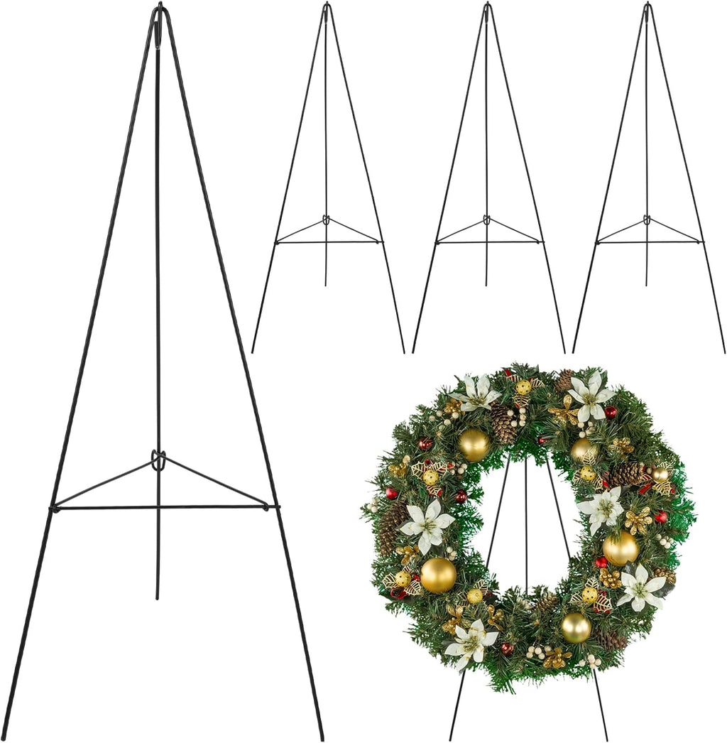 Soaoo Christmas Wreath Stand - Metal Easel for Cemetery Grave Flowers | 30-Inch Holder