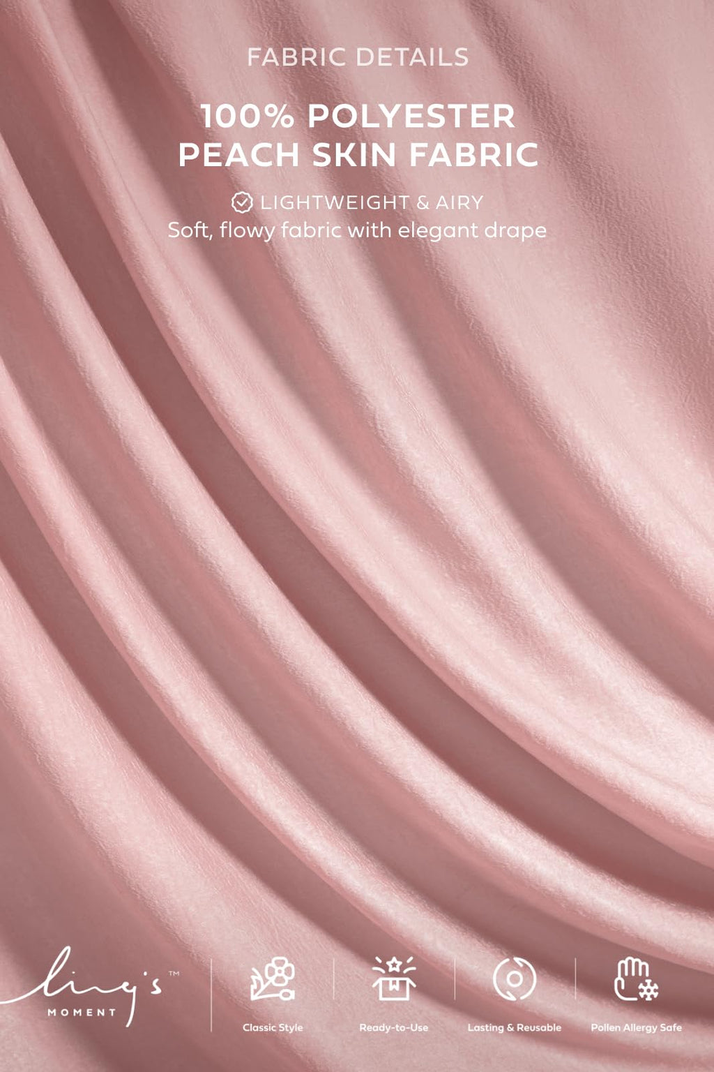 Ling's moment Dusty Rose Wedding Table Cloths in Velvet-Like Fabric, 9ft x 11ft, Fits 4ft/6ft Rectangular/Round Sweetheart&Head Table for Wedding Reception, Bridal Shower, Birthday Decoration