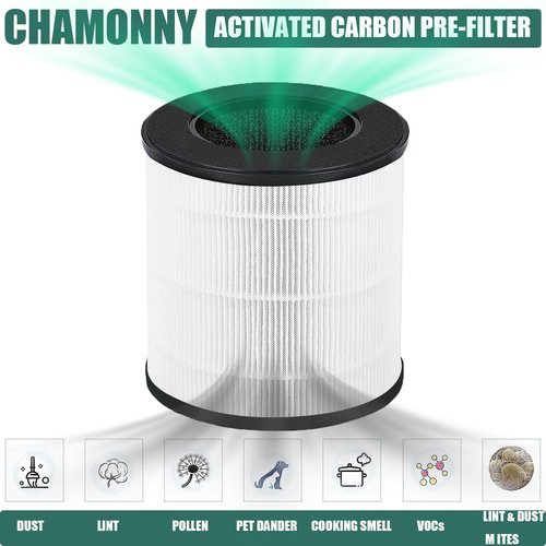 CHAMONNY B-D02U Filter Replacement, Compatible with VEWIOR B-D02U Air Purifier and MOO-KA B-D02L and KOIOS B-D02L Air Purifier, 4Pack
