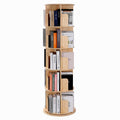 hhgrapehh Rotating Bookshelf, 360 Display Corner Bookshelf for Small Space, 5 Tier Floor Standing Bookcase Storage Rack, Wood Narrow Organizer for Bedroom, Living Room, Study Room, Kids&Adults Solid
