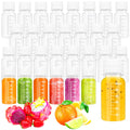 Szsrcywd 30Pcs 2oz Small Shot Bottles with Caps,Plastic Juice Bottle Reusable Ginger Beverage Containers Jars with Scale for Liquids,Beer,Coffee,Smoothies Portable Travel Bulk