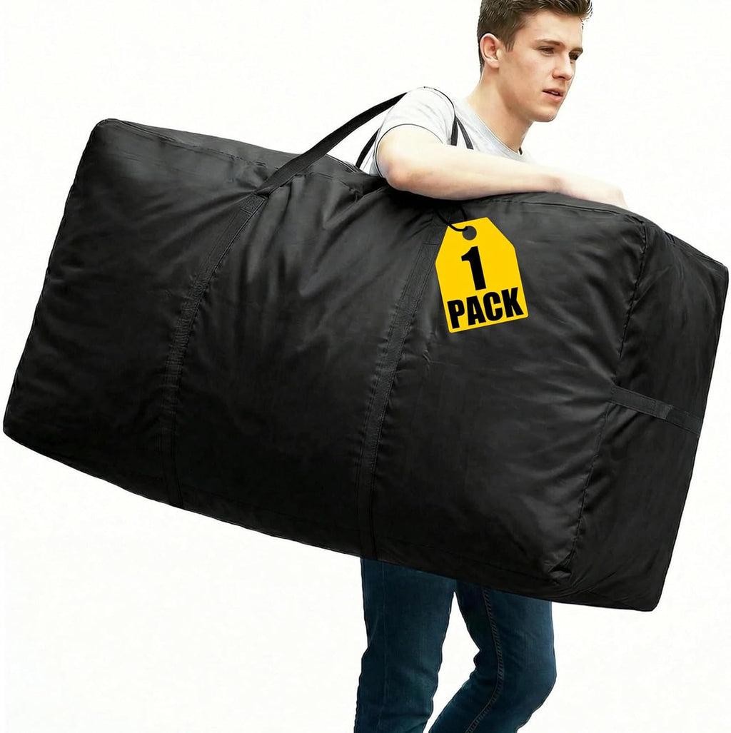 XXL Storage Bags by [Brand Name] - 66 Gallon Extra Large Moving Totes with Zippers & Side Handles | Black