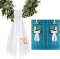 Skiennix Monogrammed Wreath Sash - 2 Pack Embroidered Decor for Boxwood Front Door | Letter M