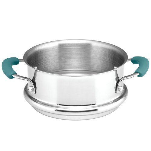 Rachael Ray Cucina Hard Porcelain Enamel Nonstick Multi-Pot / Steamer Set, 3-Quart, Agave Blue - 16799