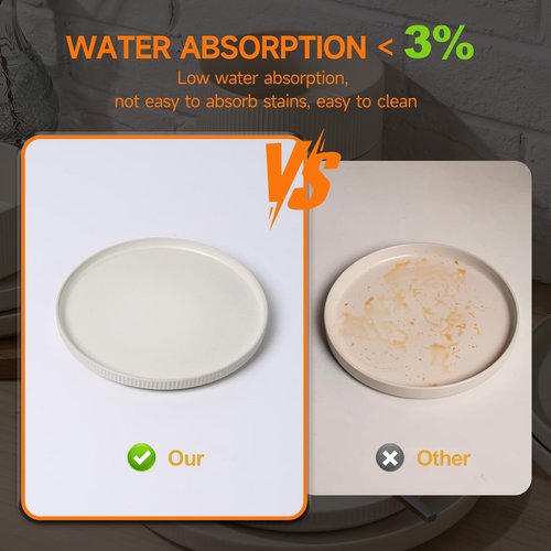 MONITO Ceramic Dinnerware Sets for 4, 12PCS Stoneware Plates and Bowls Sets, Reactive Glaze Dish Set, Chip and Scratch Resistant Double, Microwave and Dishwasher Safe, Matte White