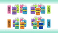 Beaches Booze & Besties Can Coolies Drink Holders (Set of 7)