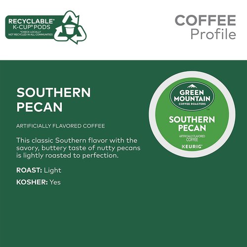 Green Mountain Coffee Roasters Southern Pecan K-Cup Pods - Flavored Light Roast, 24 Count