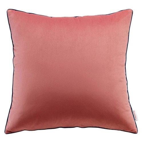 Modway Accentuate 24" Performance Velvet Accent Throw Pillow, 24" x 24", Blossom Navy