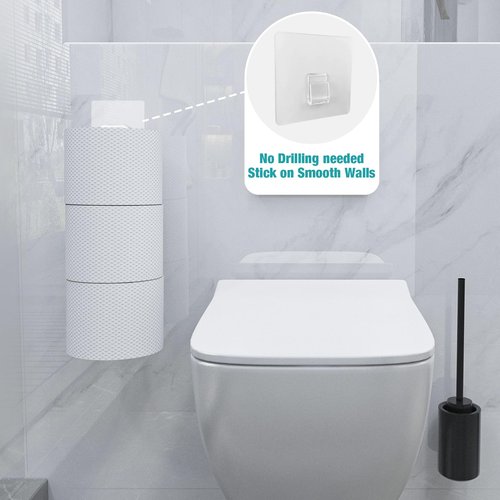 Conworld Toilet Paper Storage for 3 Roll Tissue, Over The Tank Toilet Paper Holder, Stainless Steel Rustproof Toilet Paper Holder Wall Mount, for Rv, Bathroom Storage and Organization, White, 1 Pack
