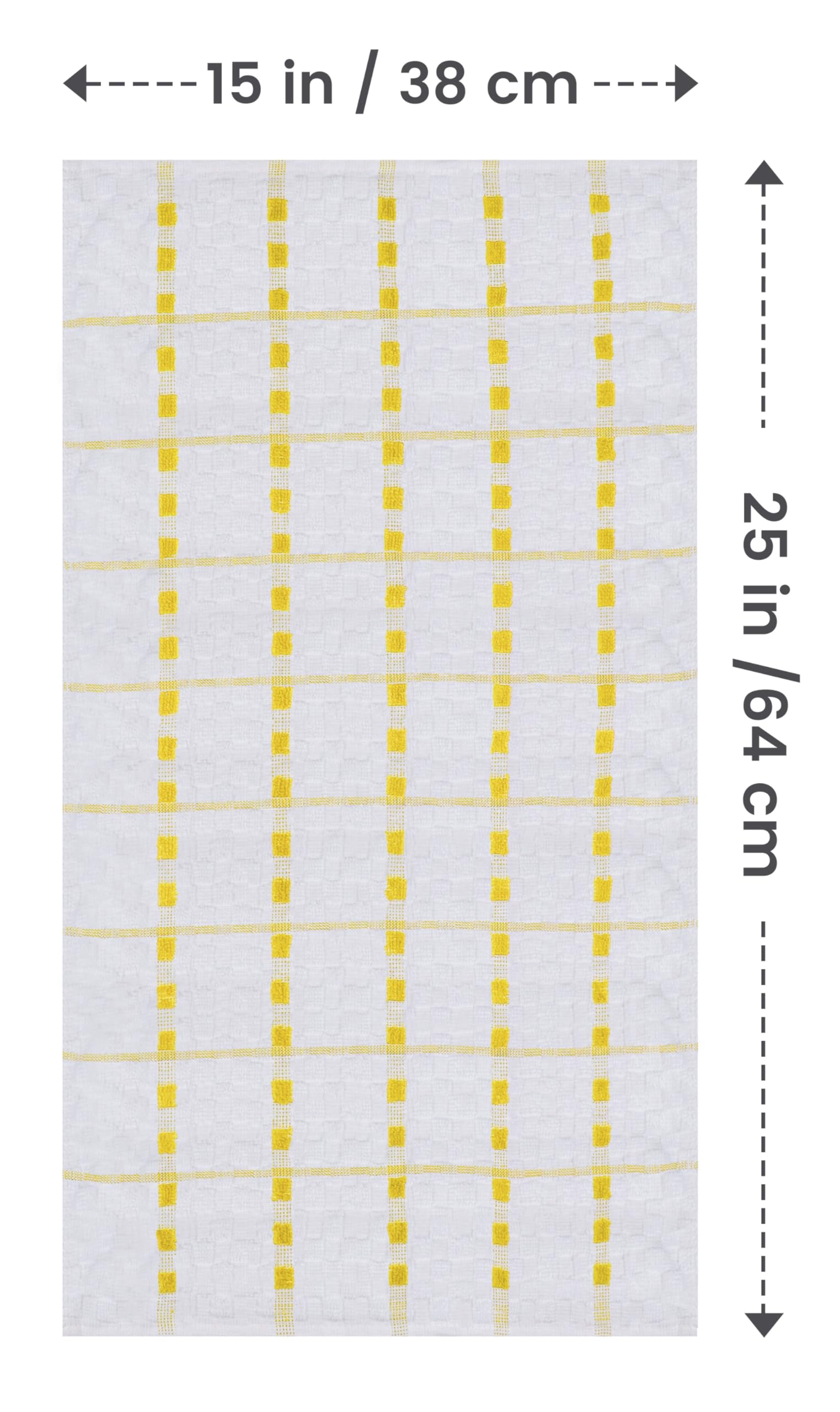 Utopia Towels - Kitchen Towels 12 Pack, 15 x 25 Inches, 100% Ring Spun Cotton Super Soft and Absorbent Linen Dish, Tea and Bar Towels Set, Yellow