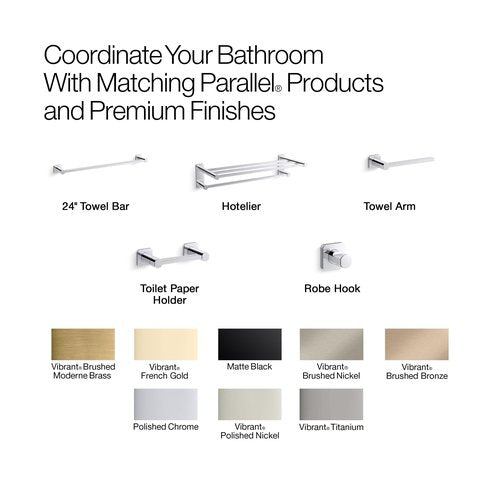 Kohler 23529-BN Parallel® Robe Hook, Vibrant Brushed Nickel