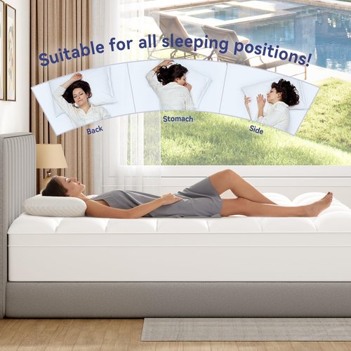 ELEMUSE Queen Mattress Topper - Plush Soft Pillowtop for Back Pain Relief | Extra Thick Deep Pocket Design