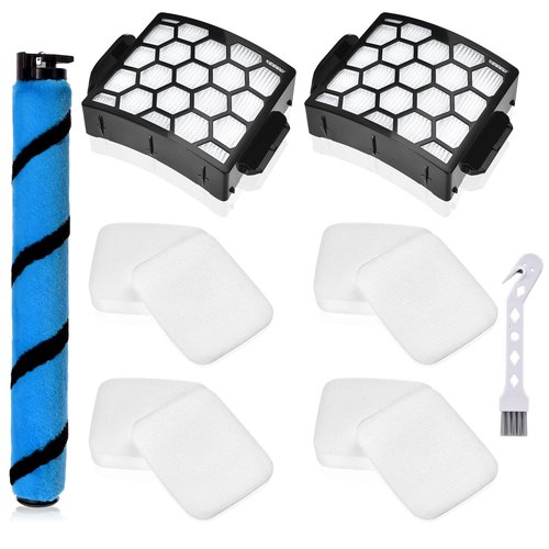 Anewise Filter Brush for Shark Rotator Lift-Away DuoClean LA702 LA802 LA502 LA502NP LA500 LA500WM LA455 LA700 LA555 LA701 Upright Vacuum, 1 Brush, 2+4 Filters, Part #1483FC2000, XHF320, XFFK320